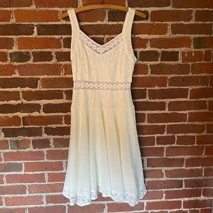 Altar'd State Eyelet Lace Dress in White/Off White, size Small